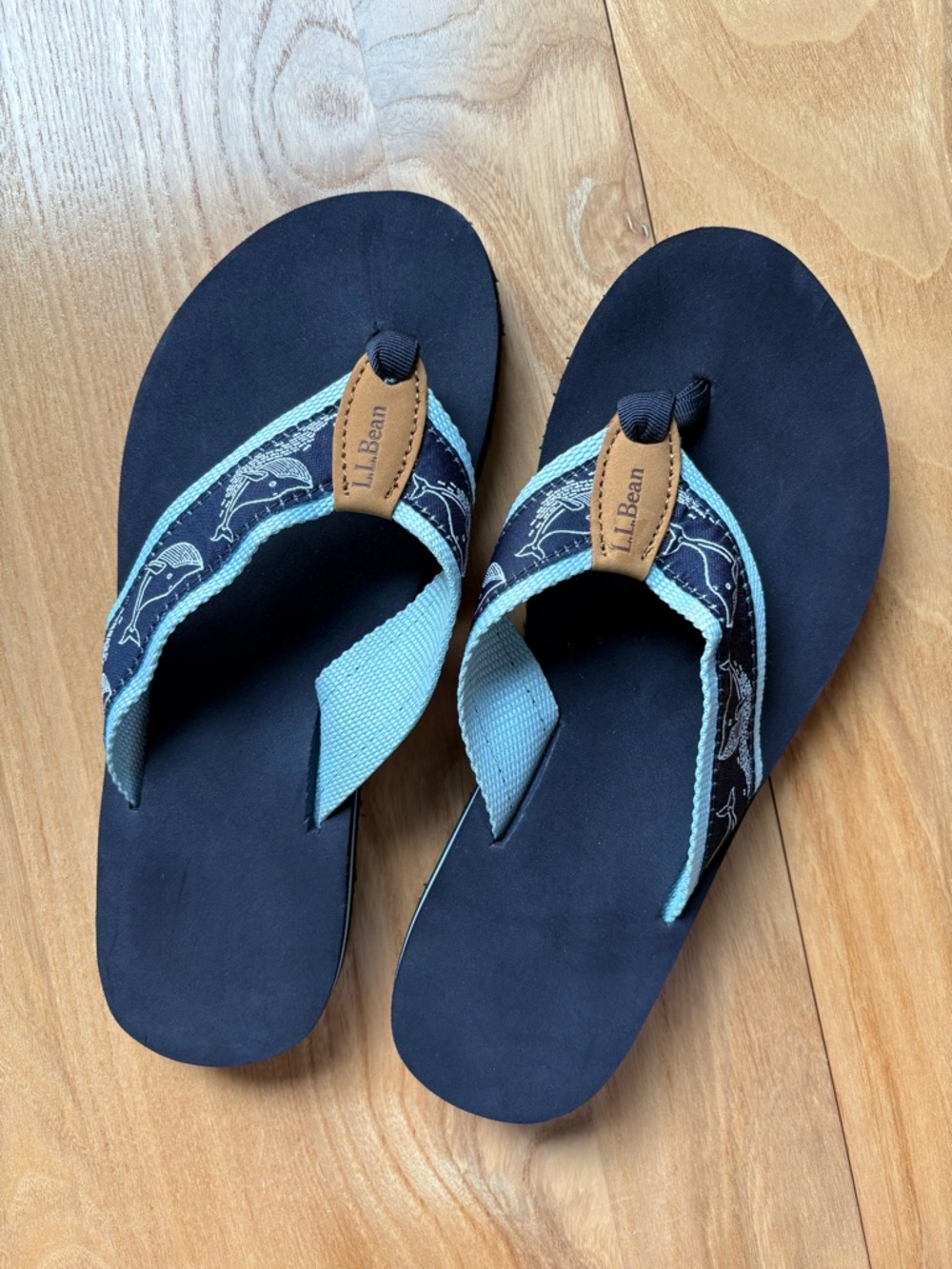 L.L. Bean Nautical Flip Flops